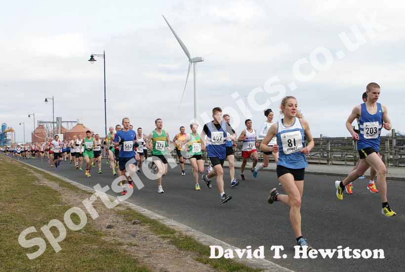 Early womens leader during the Transped Blyth Valley 10k.